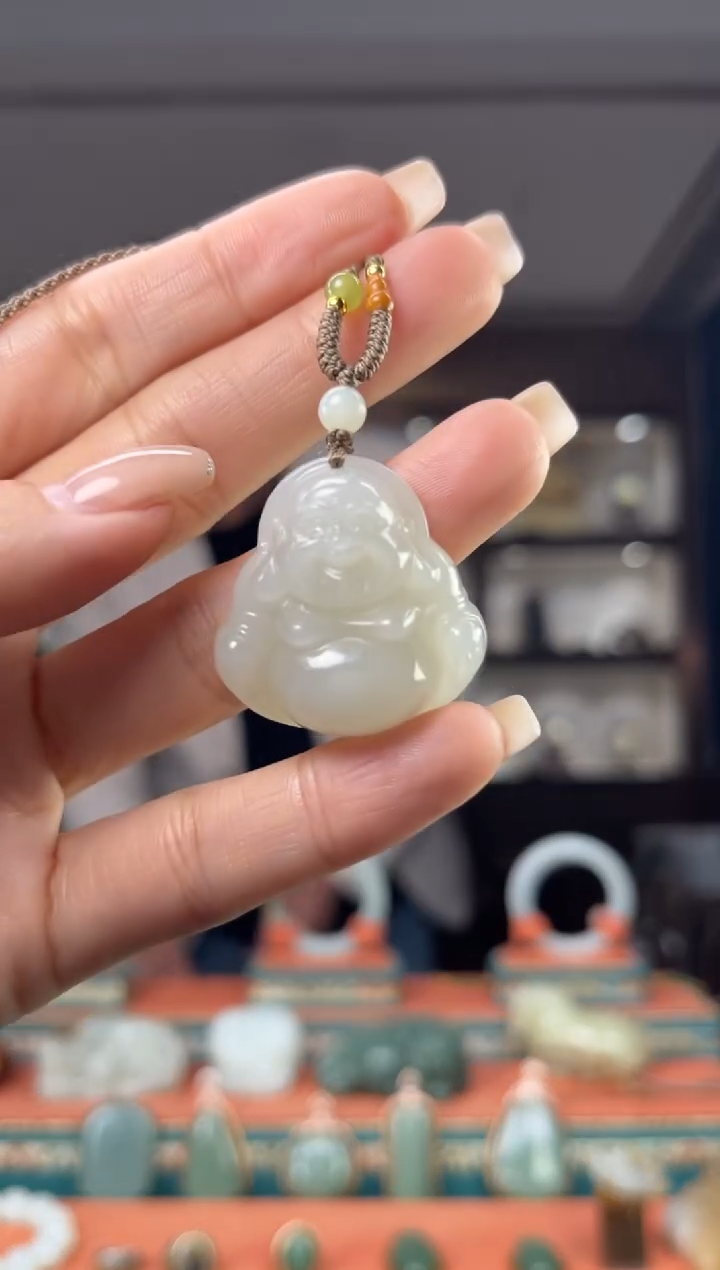 颈饰未镶嵌和田玉佩佩30mm左右