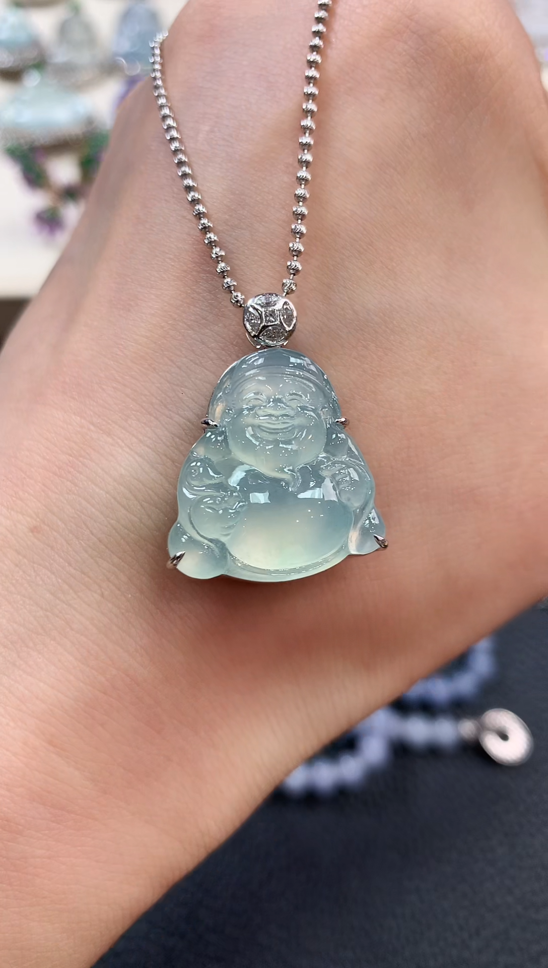 【闪购商品】翡翠吊坠(不含链)18K金镶嵌n59     