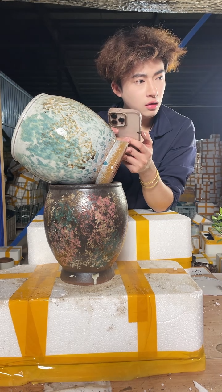 紫砂花盆宜兴紫砂 粗陶花盆16-22