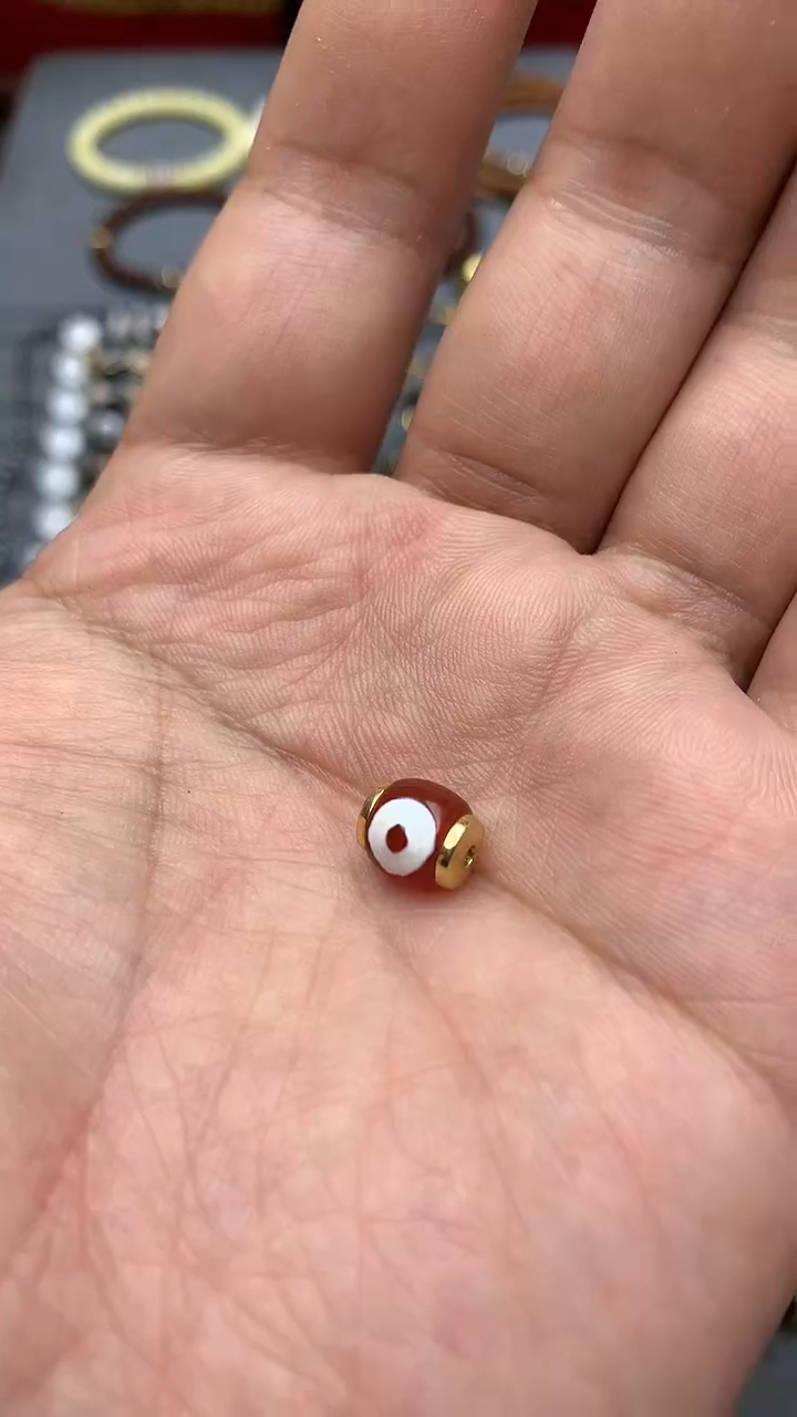 【闪购商品】玛瑙/玉髓单珠18K金镶嵌250201204568