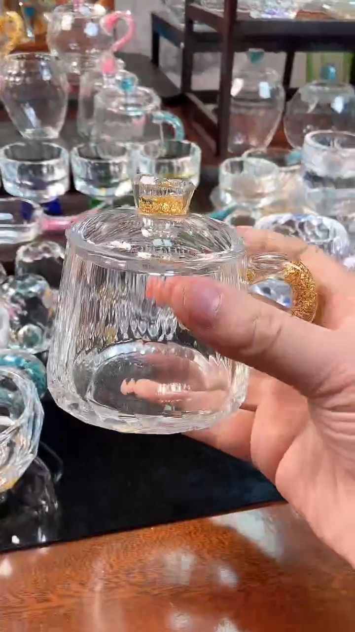 【闪购商品】玺宴新款水晶梯形杯金箔