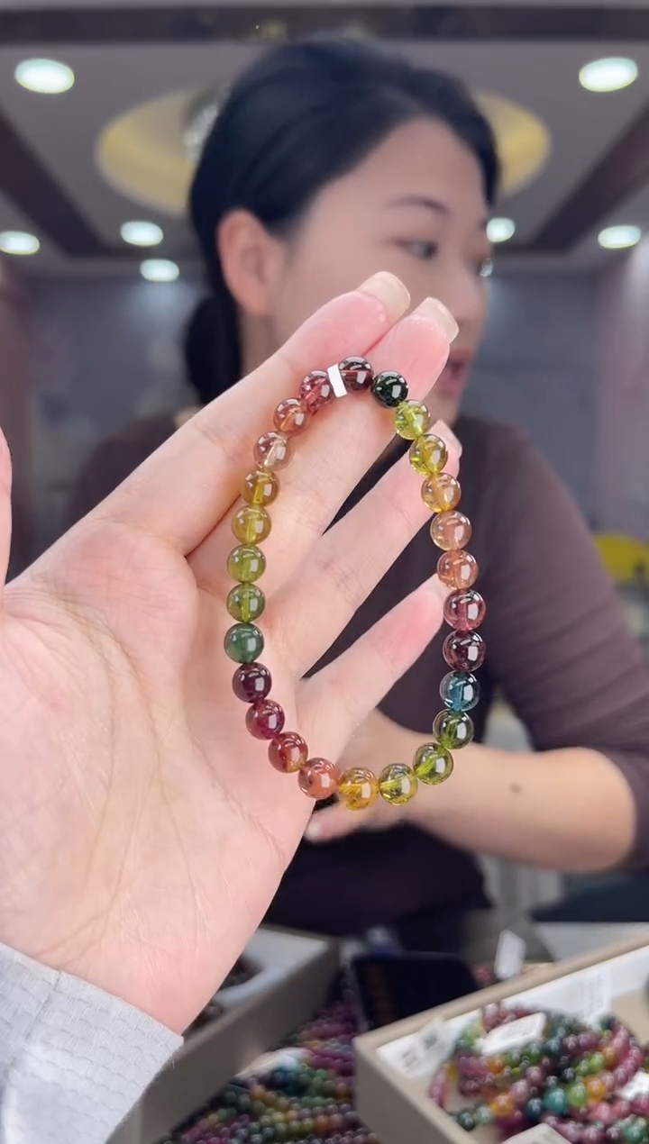 /未镶嵌碧玺7mm+碧玺单圈多样性发货