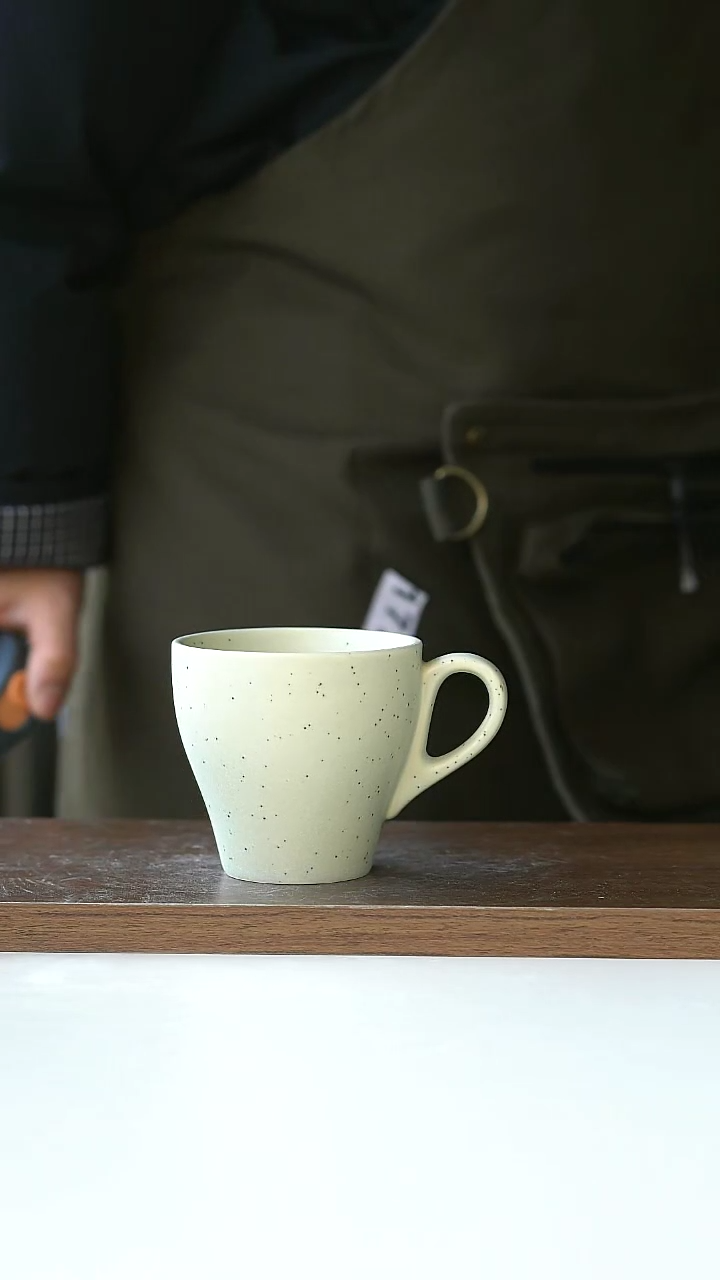 【闪购商品】陶瓷s山野绿咖啡杯200ml@4-2@