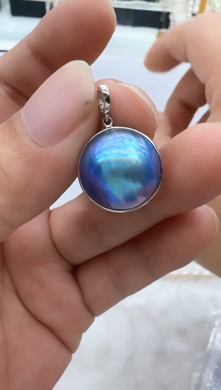 【闪购商品】拼合珍珠（马贝珠）颈饰18K金镶嵌清货