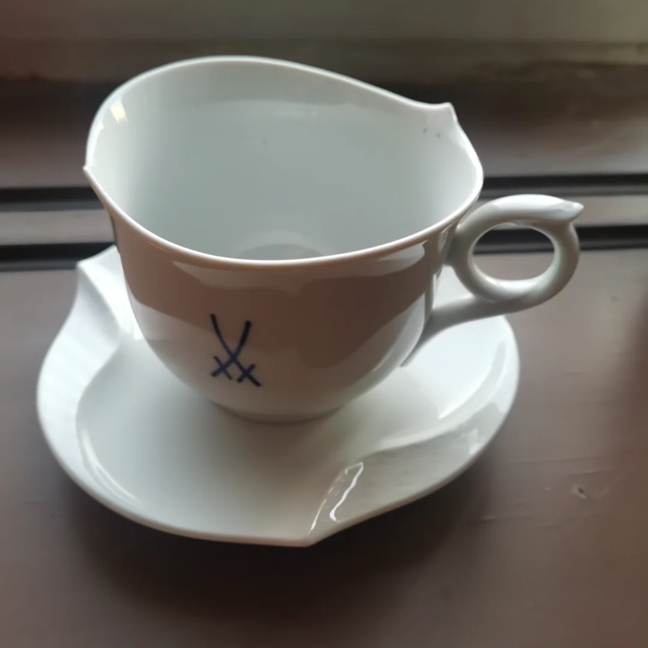 【MEISSEN】300ML 双剑咖啡杯碟杯碟 彩盒装 12.5CM餐盘 德国梅森