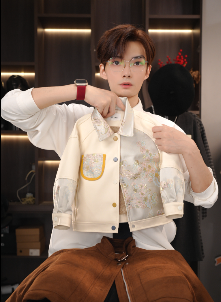 【云中白鹤加绒版】男女童新款秋冬季加绒皮衣时尚潮流外套25772