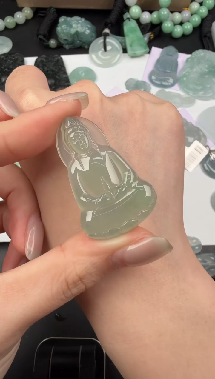 吊坠(不含链)未镶嵌翡翠抽**生翡翠饰品-213