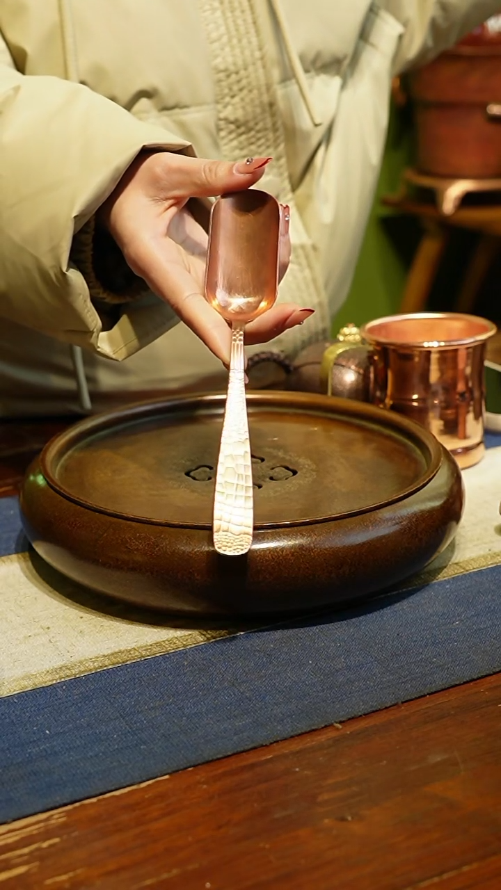 【闪购商品】纯紫铜取茶勺（冲之雅器）