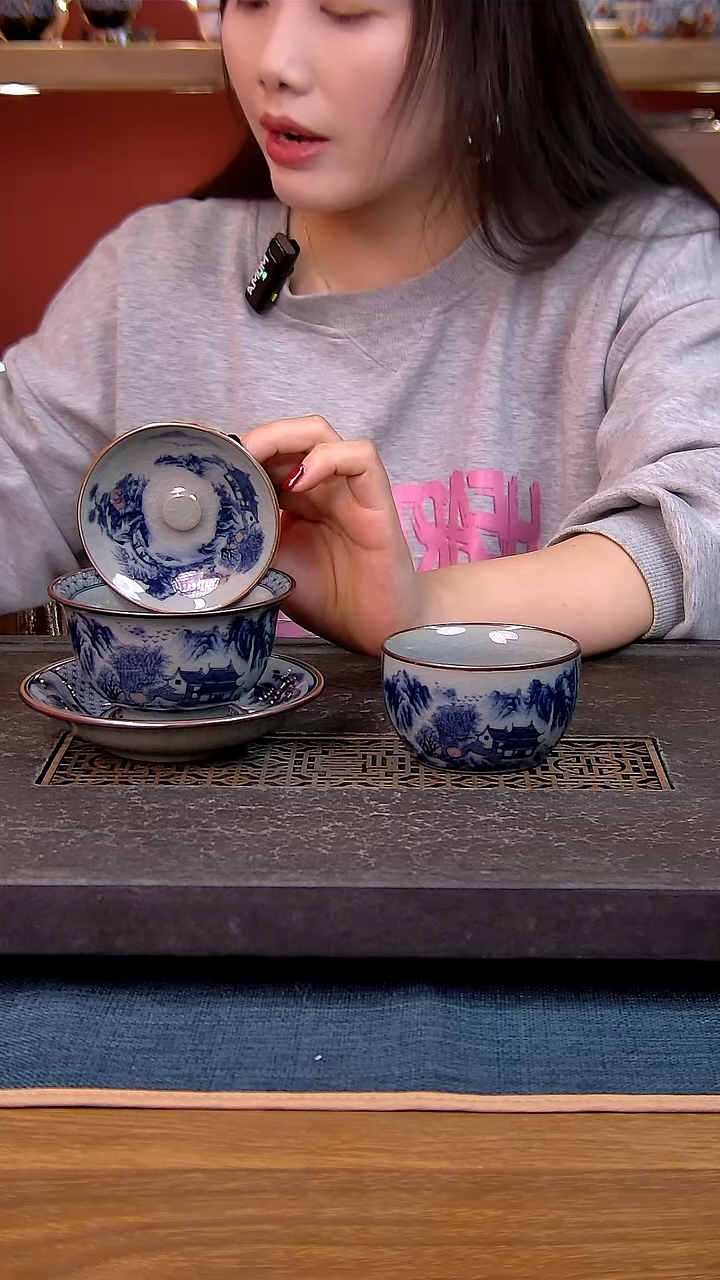 简装家用款2件套 老陶泥开片纹陶瓷茶具