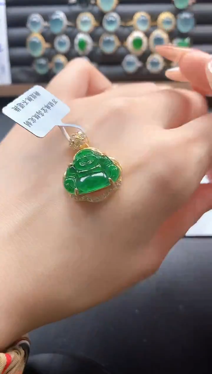 银S925镶嵌戒指翡翠51511