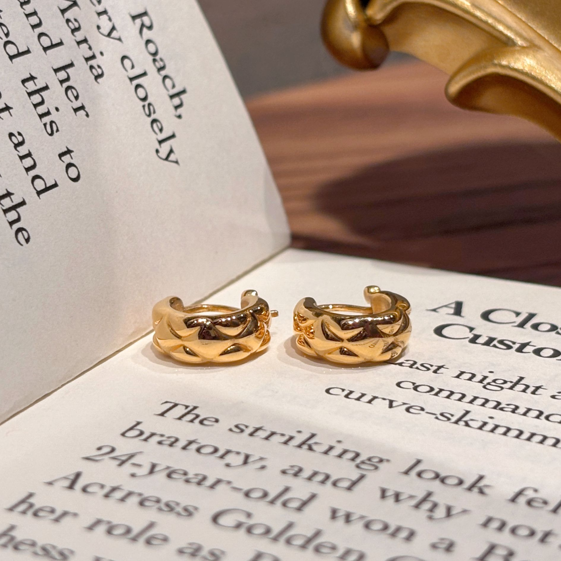 【伟新源】足金999  5D工艺  小香小耳扣