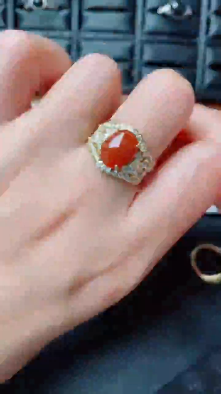 银S925镶嵌戒指翡翠...