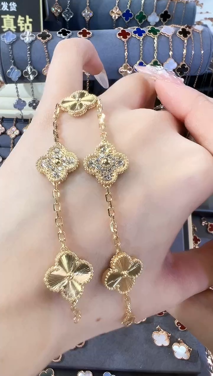 【闪购商品】钻石手链18K金镶嵌手链