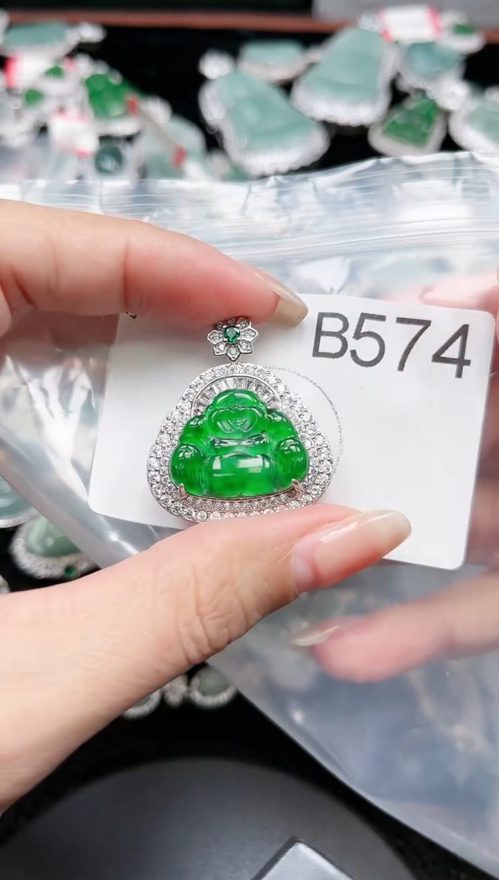 【闪购商品】翡翠颈饰未镶嵌赠皮绳574