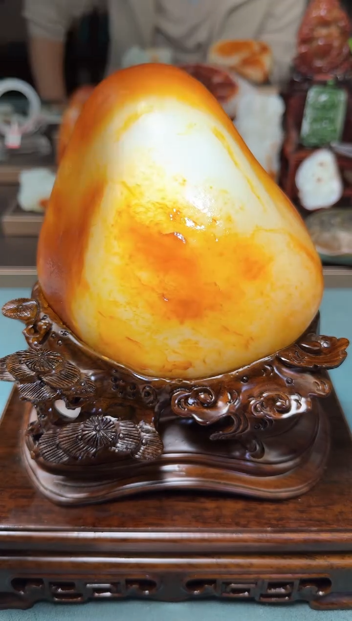 【闪购商品】和田玉（子料）摆件足金镶嵌11111