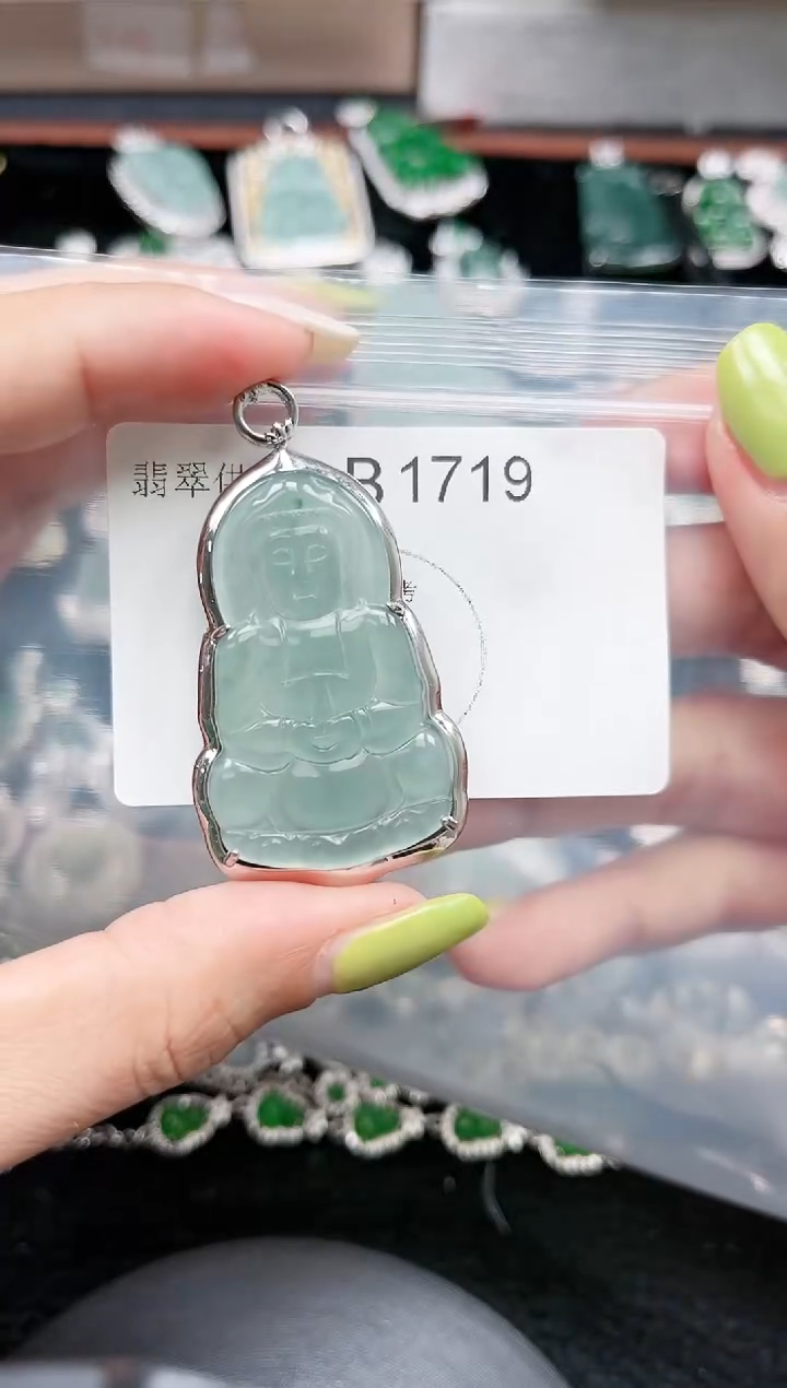 【闪购商品】翡翠颈饰未镶嵌赠皮绳1719