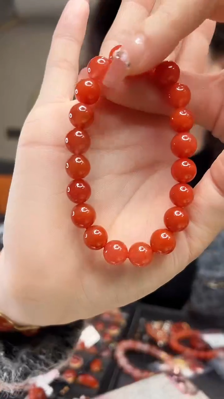 【闪购商品】南红玛瑙圆珠手串未镶嵌9mm/YTH