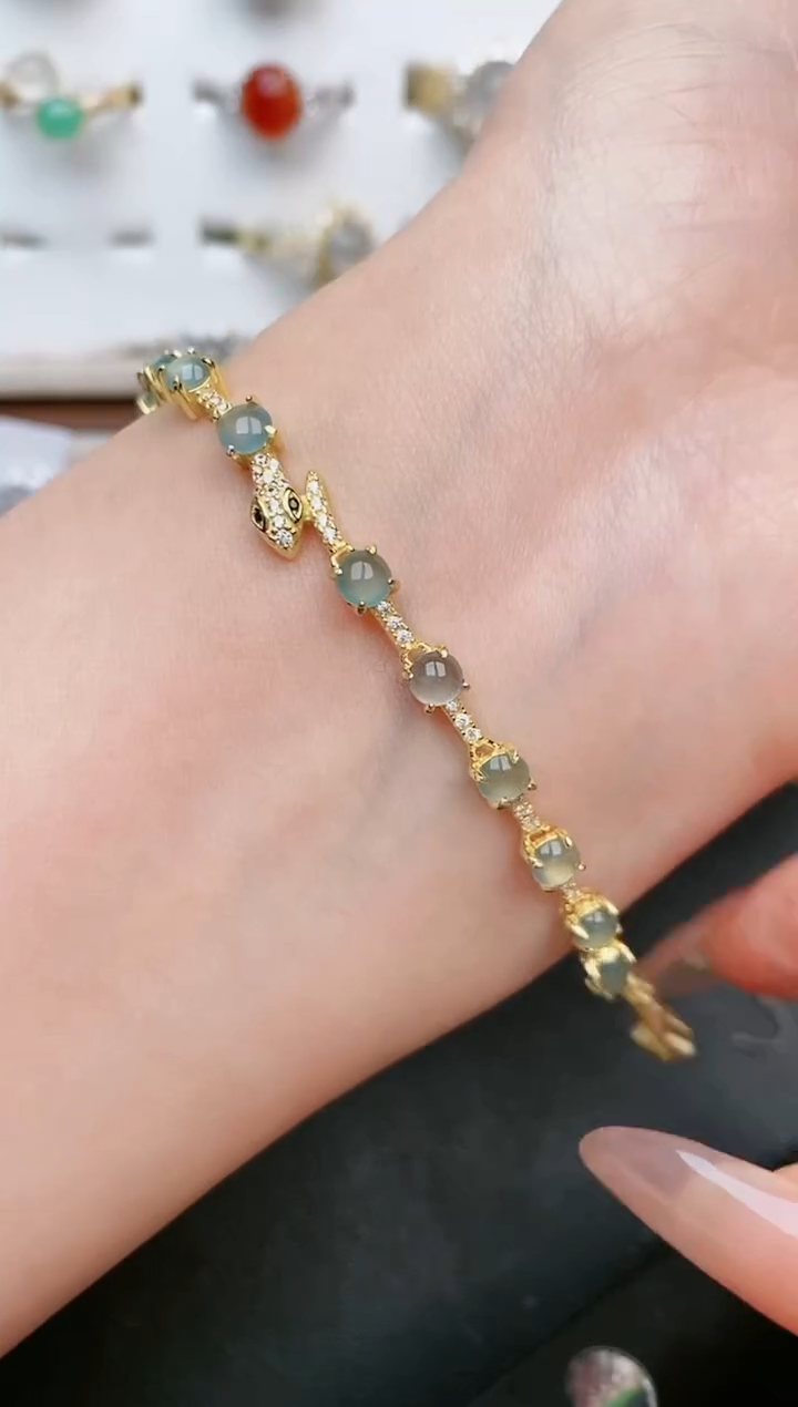 【闪购商品】翡翠戒指银S925镶嵌....