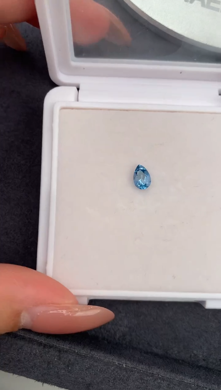 裸石海蓝宝石0.38ct海蓝宝  定制  FH