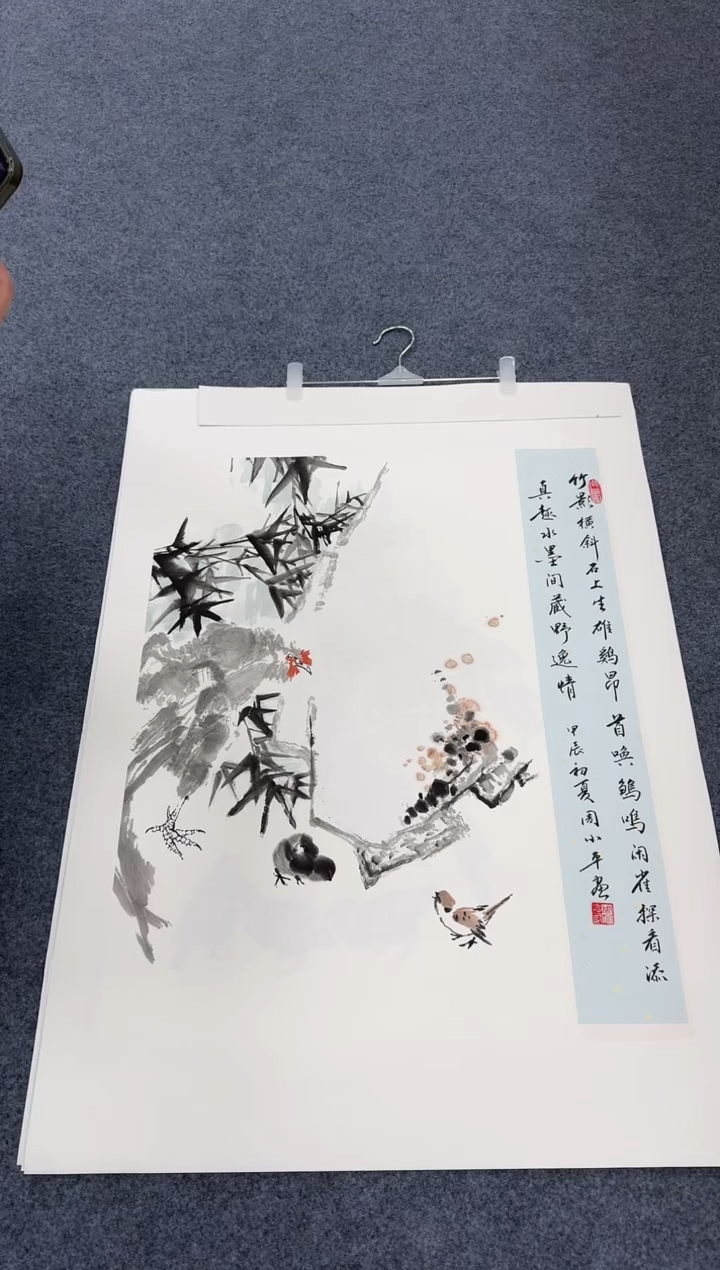国画写意公鸡手绘作品