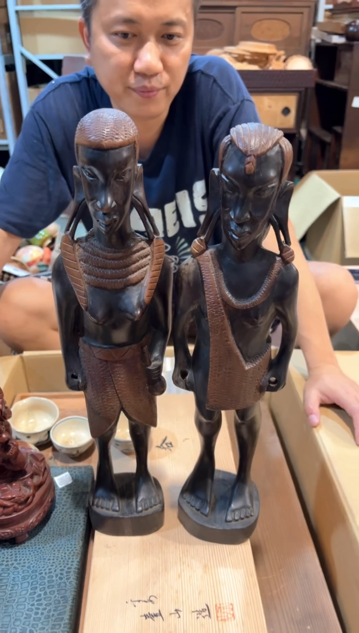 C2509中古瓷器 茶器周边/1对