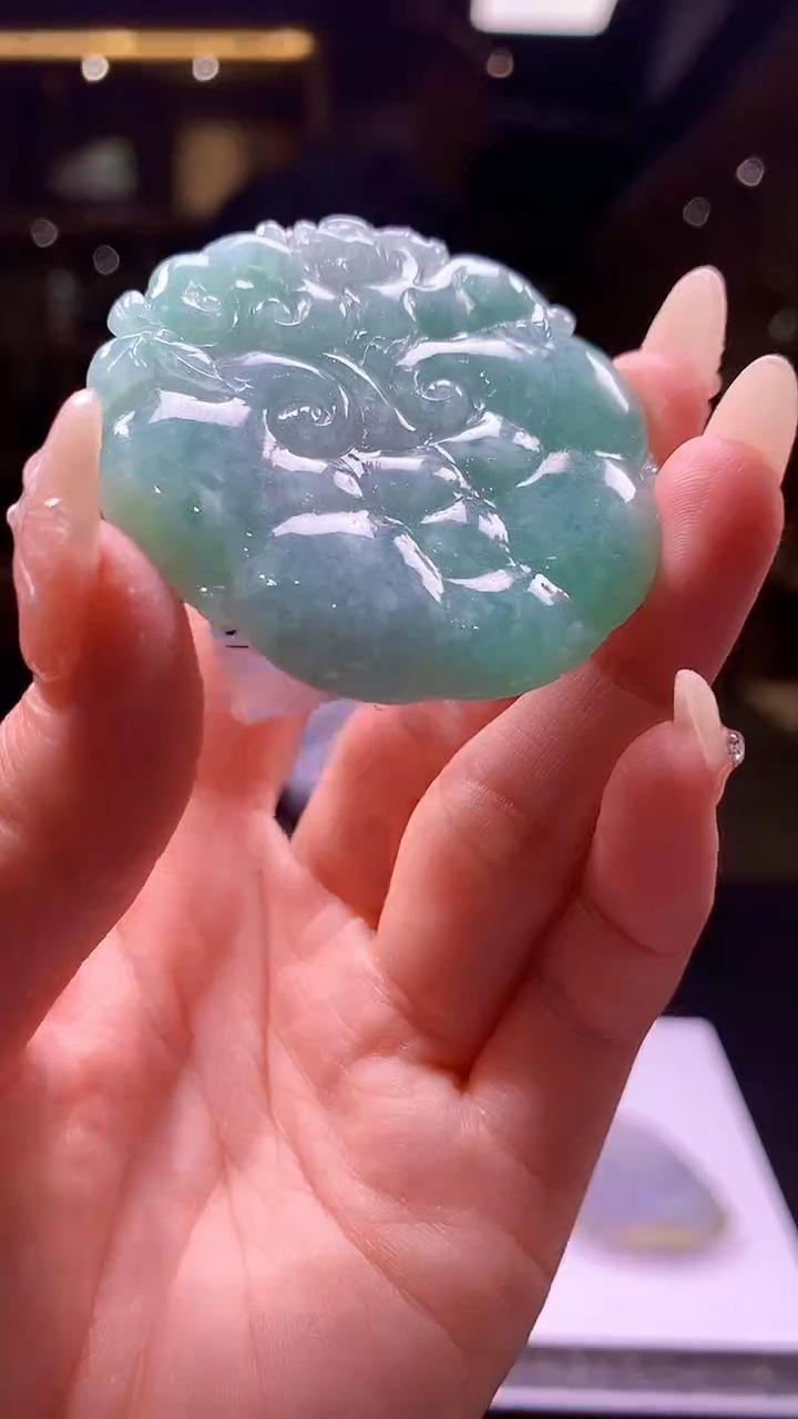 【闪购商品】定制翡翠未镶嵌8054jj-毛货挂件84