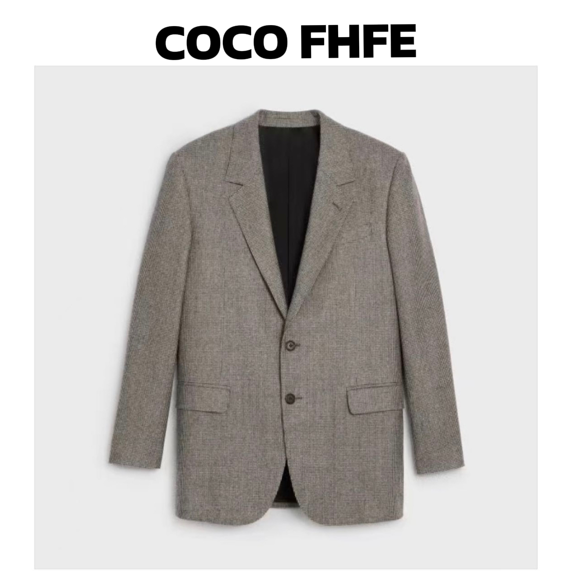 千鸟格羊毛西装XZ23010