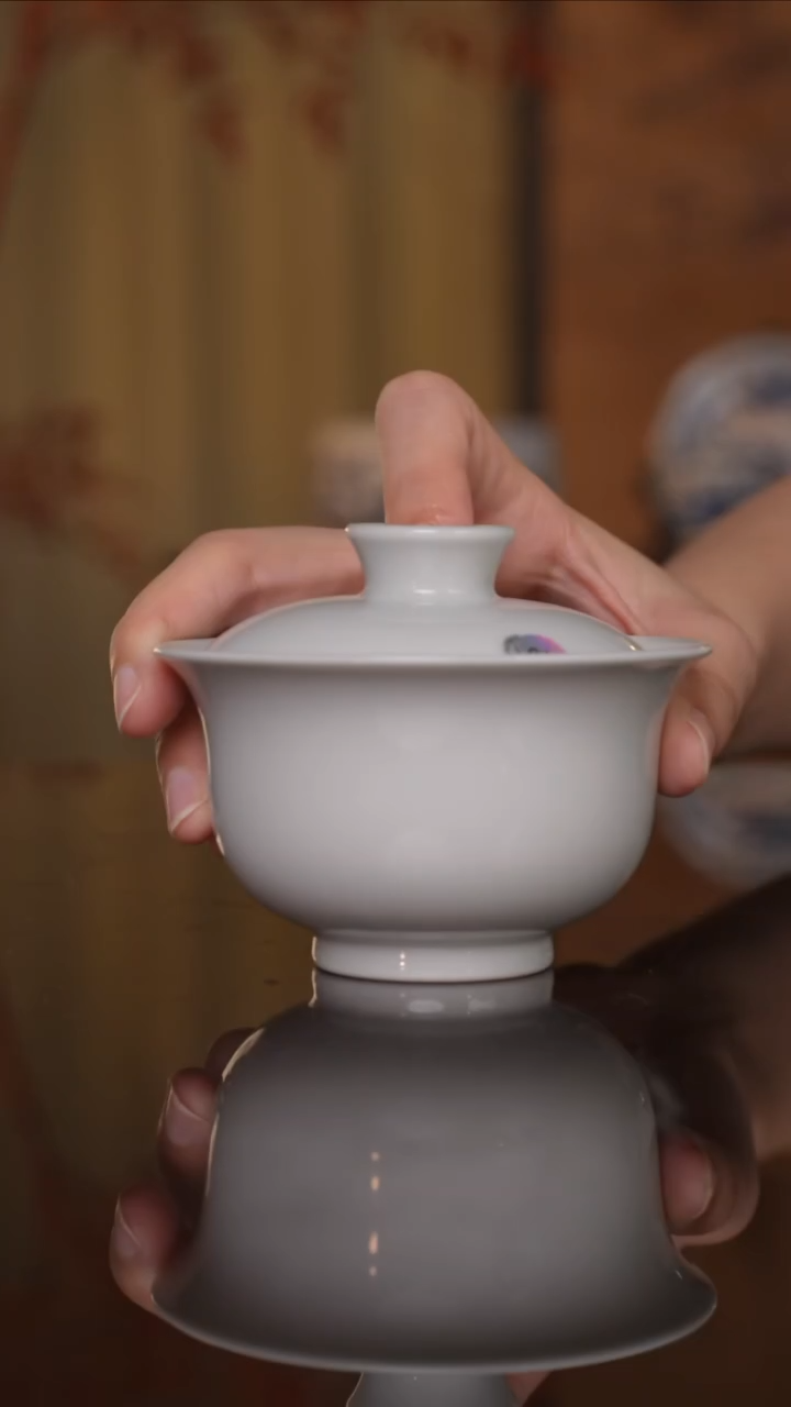 景德镇高温陶瓷盖碗杯19号100cc