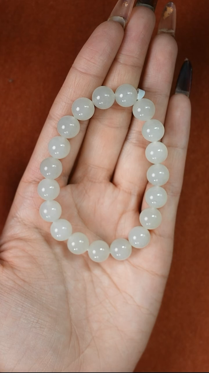 未镶嵌手串和田玉黑山微色差卡10