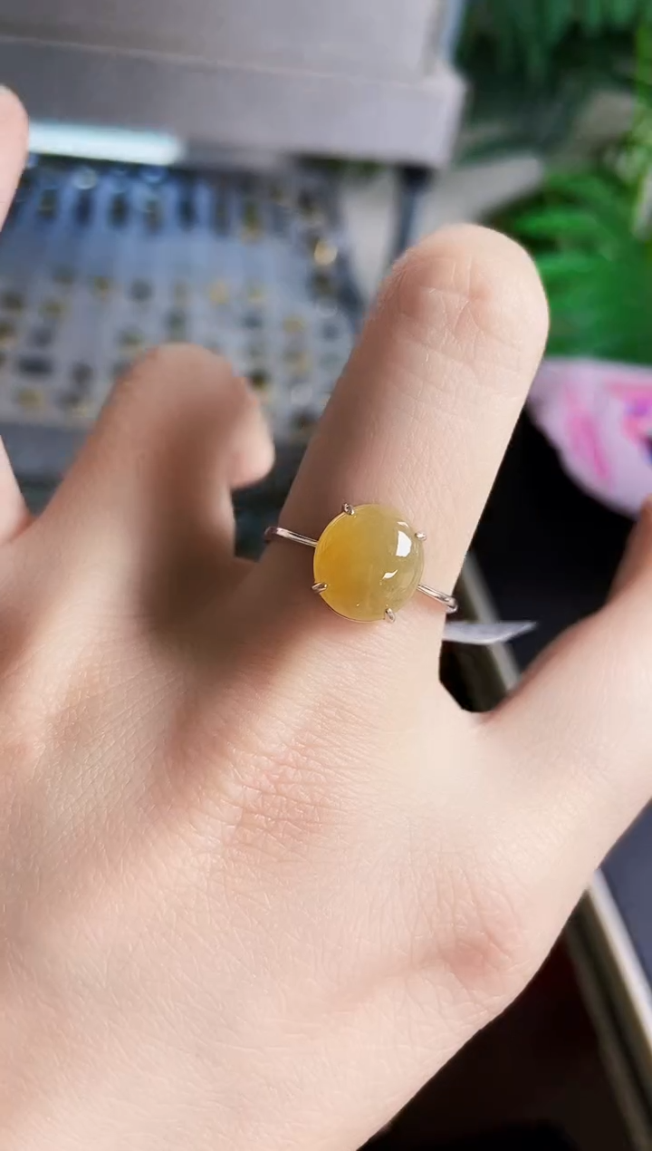 【闪购商品】翡翠戒指银S925镶嵌65464