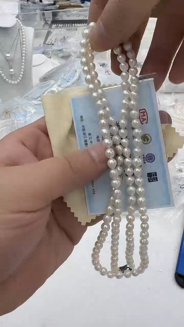 毛衣链未镶嵌淡水珍珠6mm 毛衣链-孤品