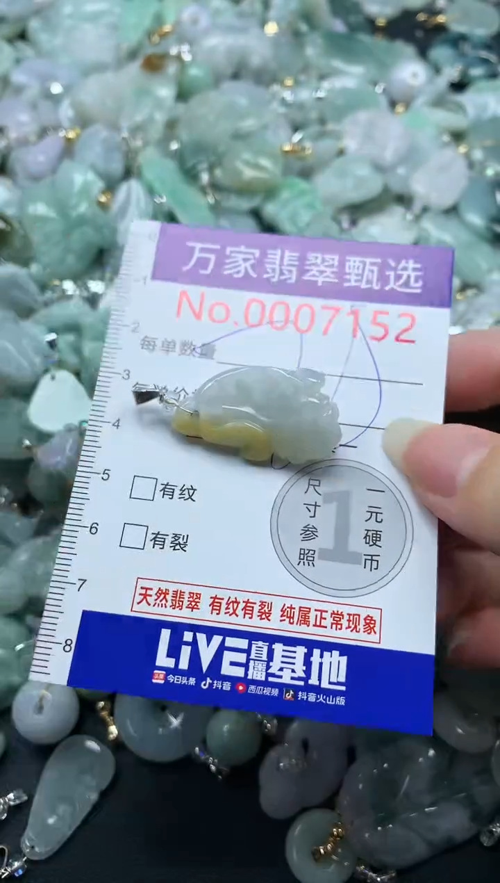 吊坠(不含链)未镶嵌翡翠7152