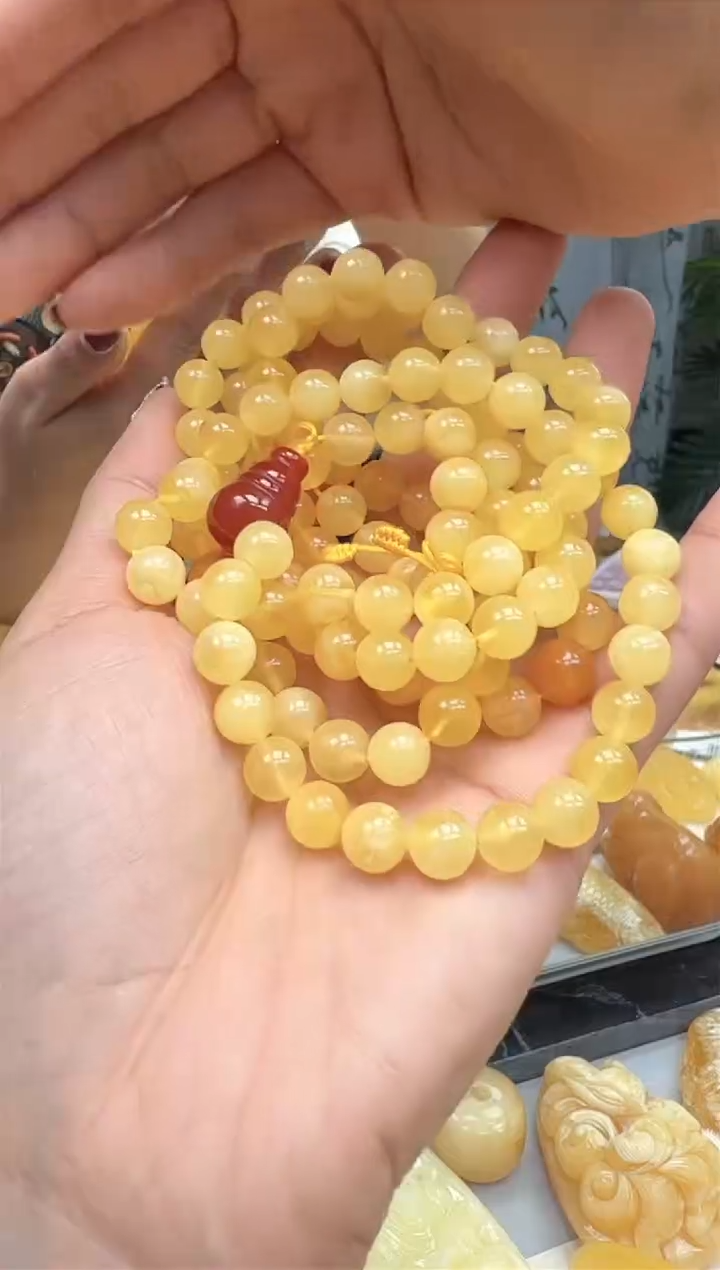 【闪购商品】琥珀裸石未镶嵌项链