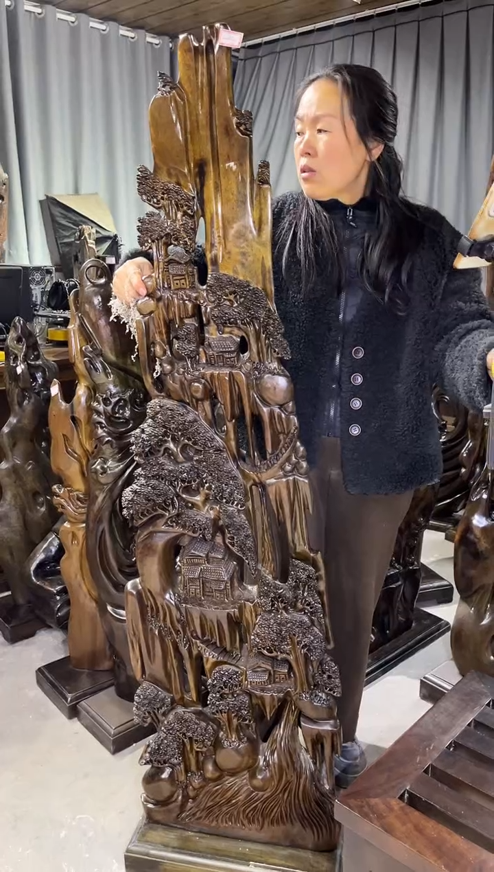 【闪购商品】阴沉木金丝楠山水摆件