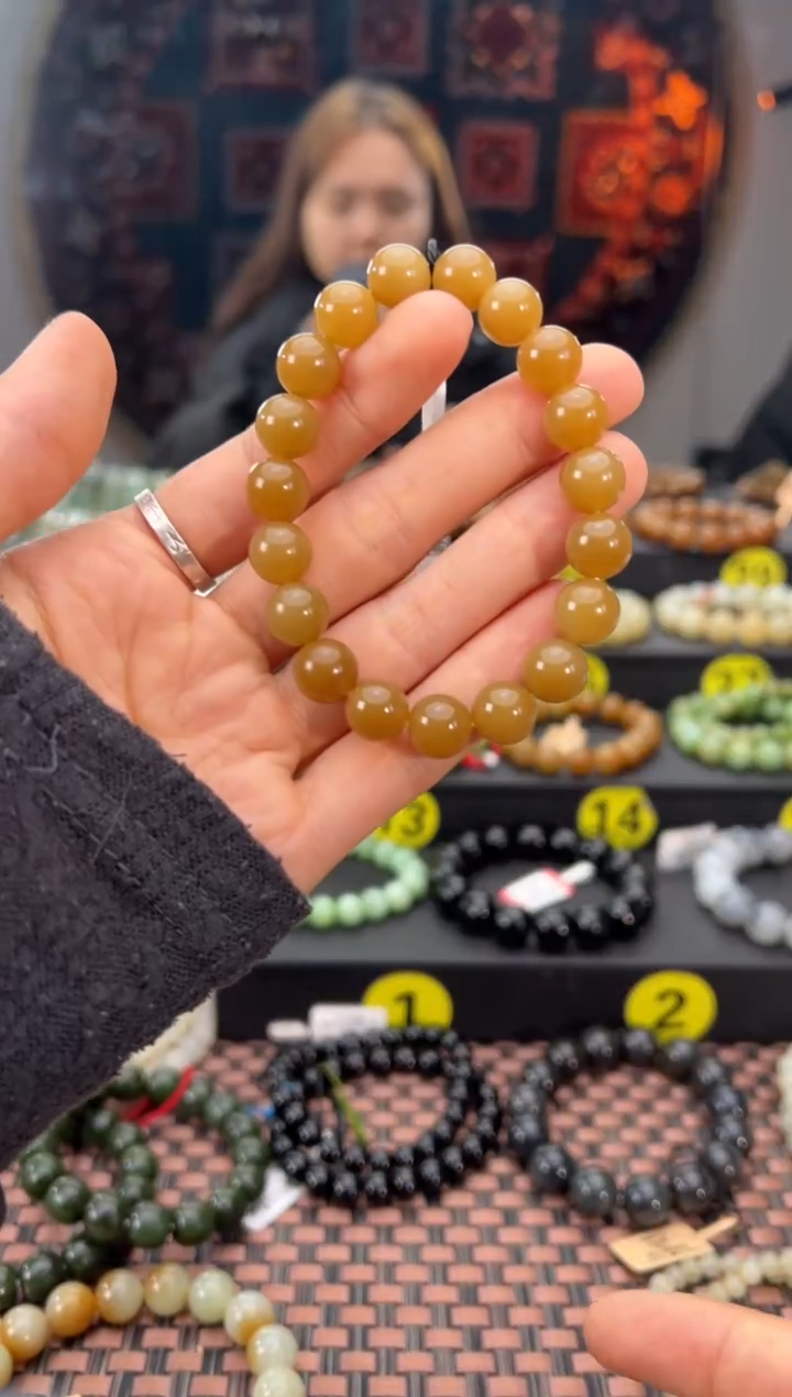 未镶嵌手串和田玉金山糖手串卡10