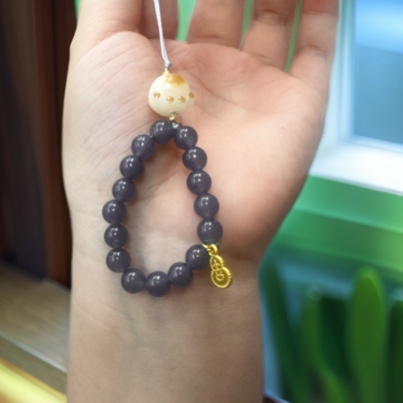 精美烟紫卡6毫米手机挂