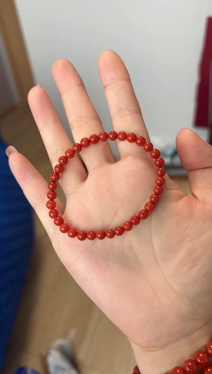【闪购商品】南红玛瑙手链未镶嵌满色满肉单圈