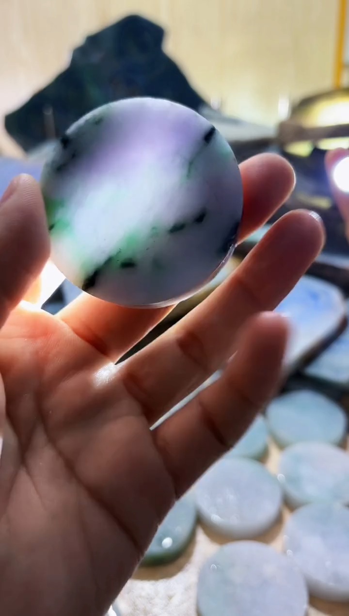 【闪购商品】翡翠颈饰未镶嵌A货闯文2627