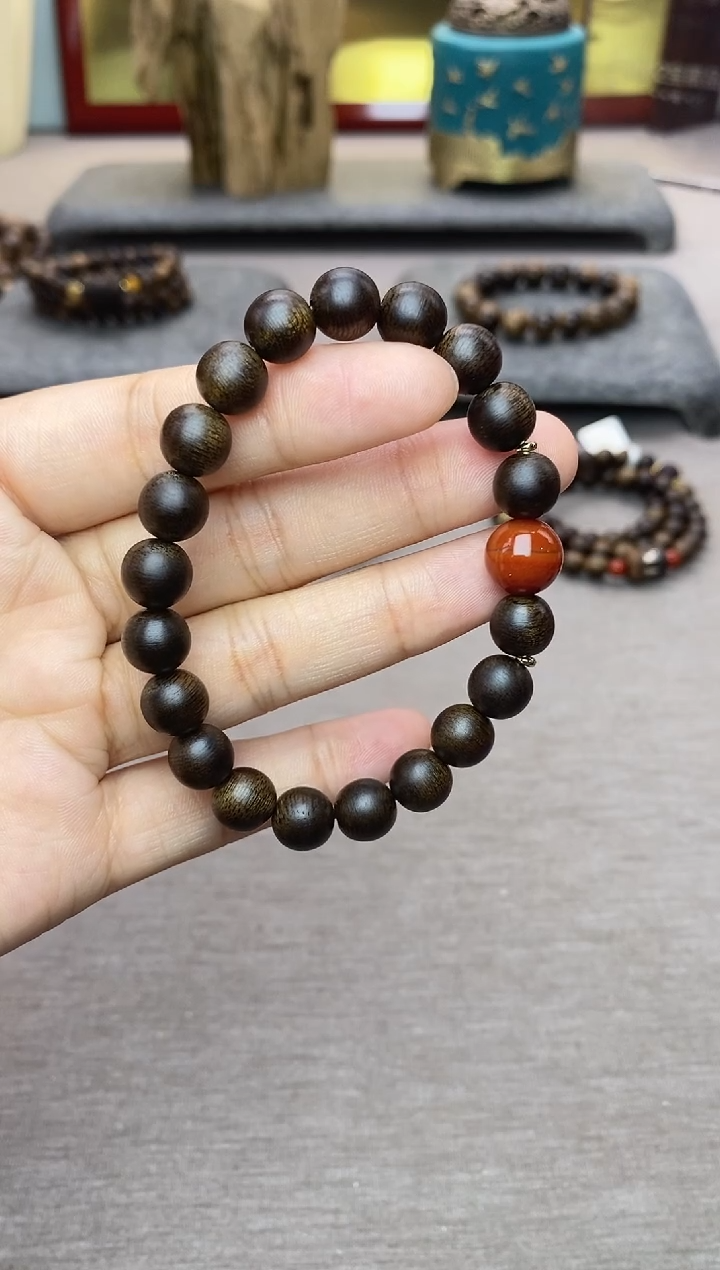 【闪购商品】手串沉香单圈越南芽庄白棋楠0.8 沉水