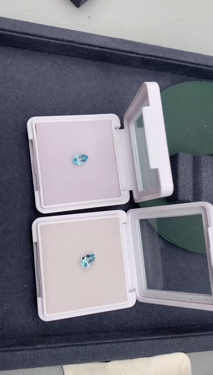 【闪购商品】海蓝宝石裸石未镶嵌2ct海蓝宝配对