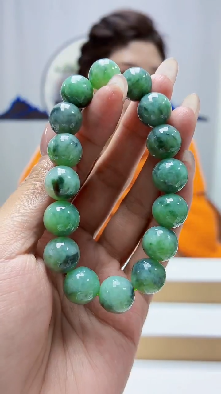 未镶嵌定制翡翠4829MM-毛货手串76