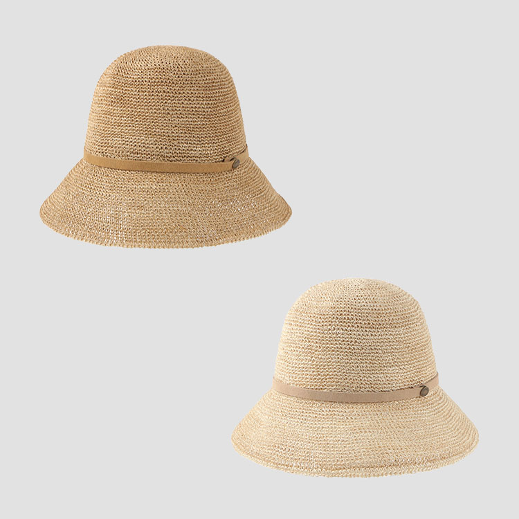 MOSSANT SS25春夏新品 F麻辫钩针可折叠水桶帽