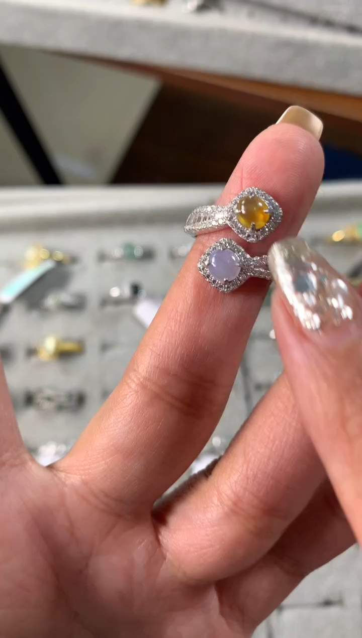 银S925镶嵌戒指翡翠L****e25