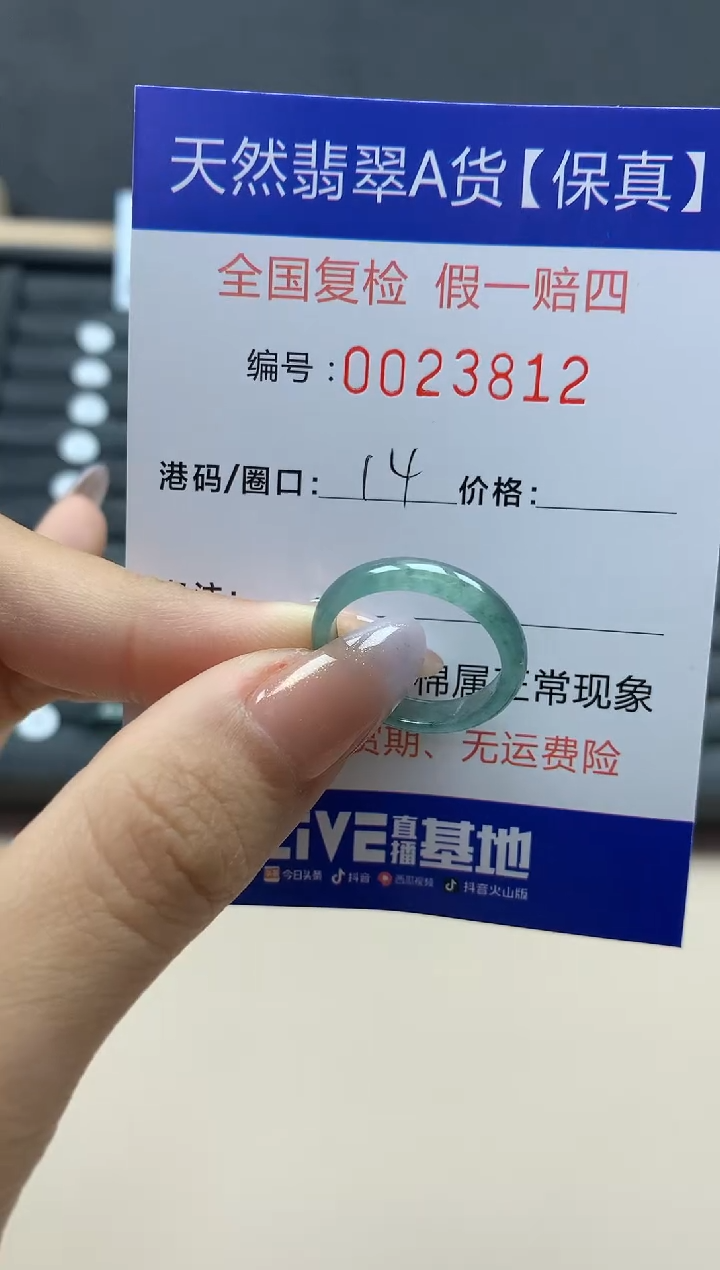 【闪购商品】翡翠戒指未镶嵌天然23812