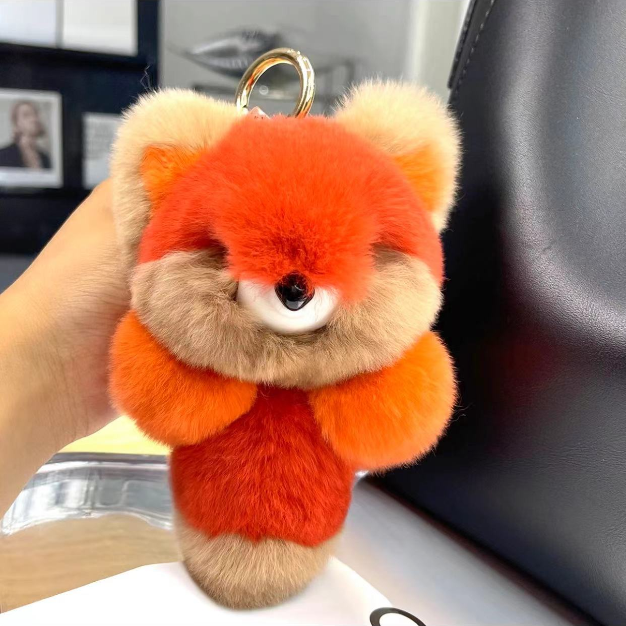 宇之媛 兔毛小狐狸 真皮毛挂件 钥匙包挂件 节日礼物 生日礼品323