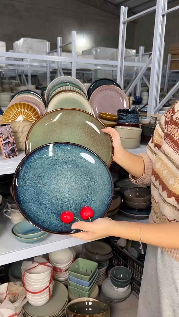 陶瓷外贸尾货瑕疵满20包邮X2大盘10.5英寸27厘米左右