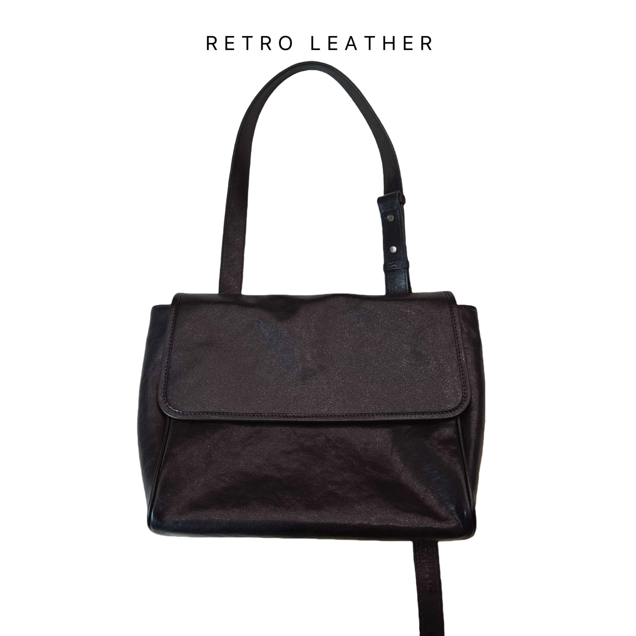  【青鸟信使】中古松弛感 翻盖邮差包头层牛皮单肩女包