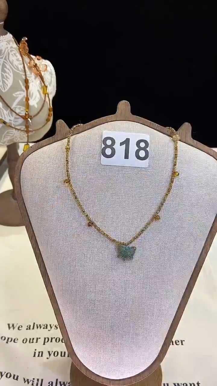 项链钛钢淡水珍珠818