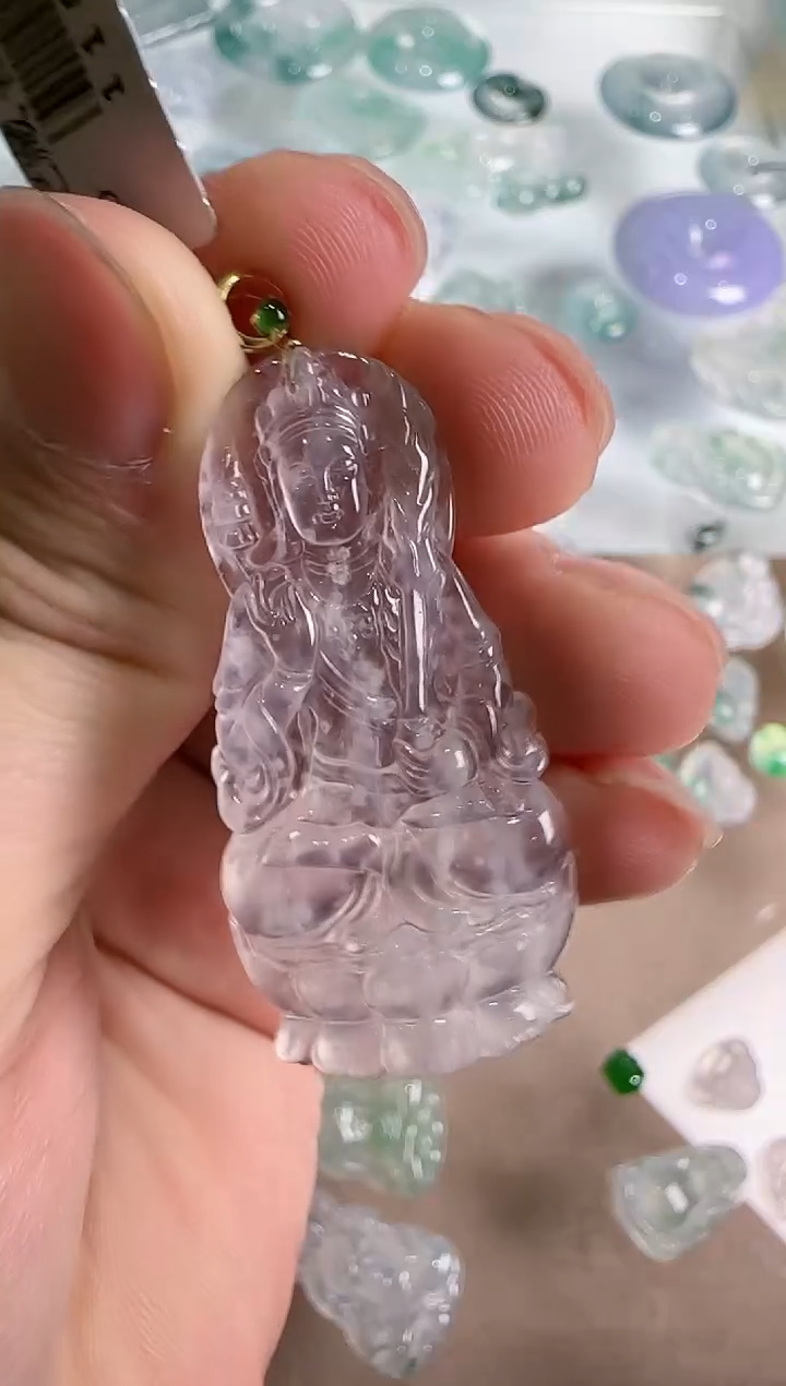 【闪购商品】翡翠吊坠(不含链)18K金镶嵌··