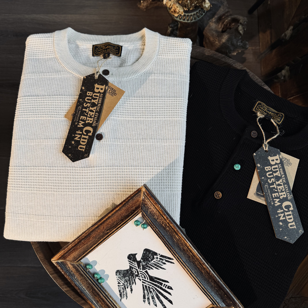 CIDU/刺度美式复古重磅亨利领长袖T恤休闲通勤男士春秋针织打底衫